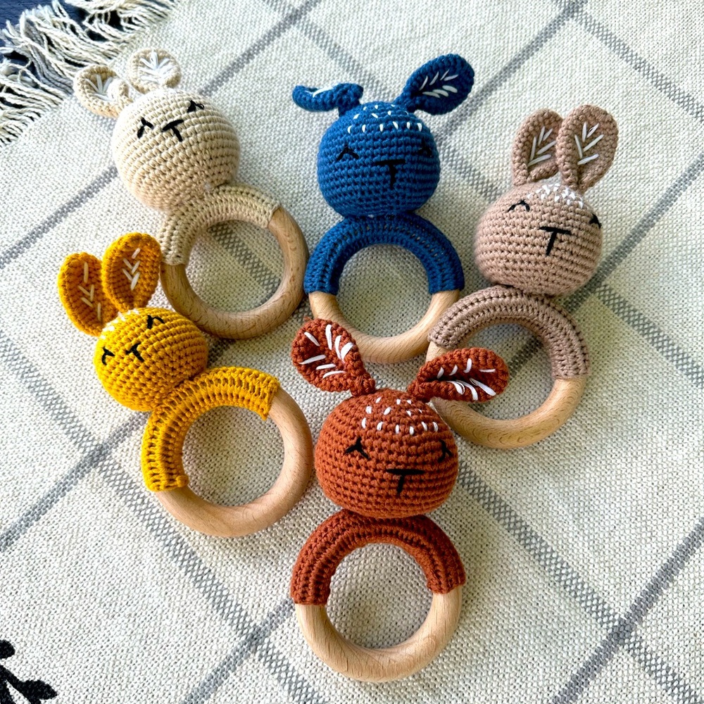 Wooden Baby Rattle Toy